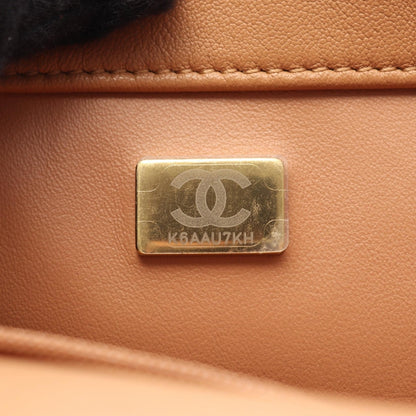 マトラッセ シングルフラップ チェーンショルダーバッグ ラムスキン ピンクベージュ ゴールド金具 シャネル バッグ CHANEL