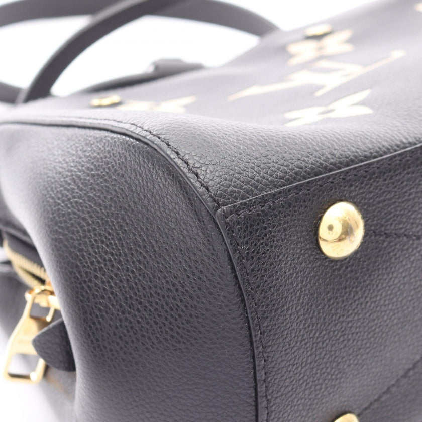 モンテーニュBB バイカラーモノグラムアンプラント ハンドバッグ レザー ブラック ベージュ 2WAY ルイヴィトン バッグ LOUIS VUITTON