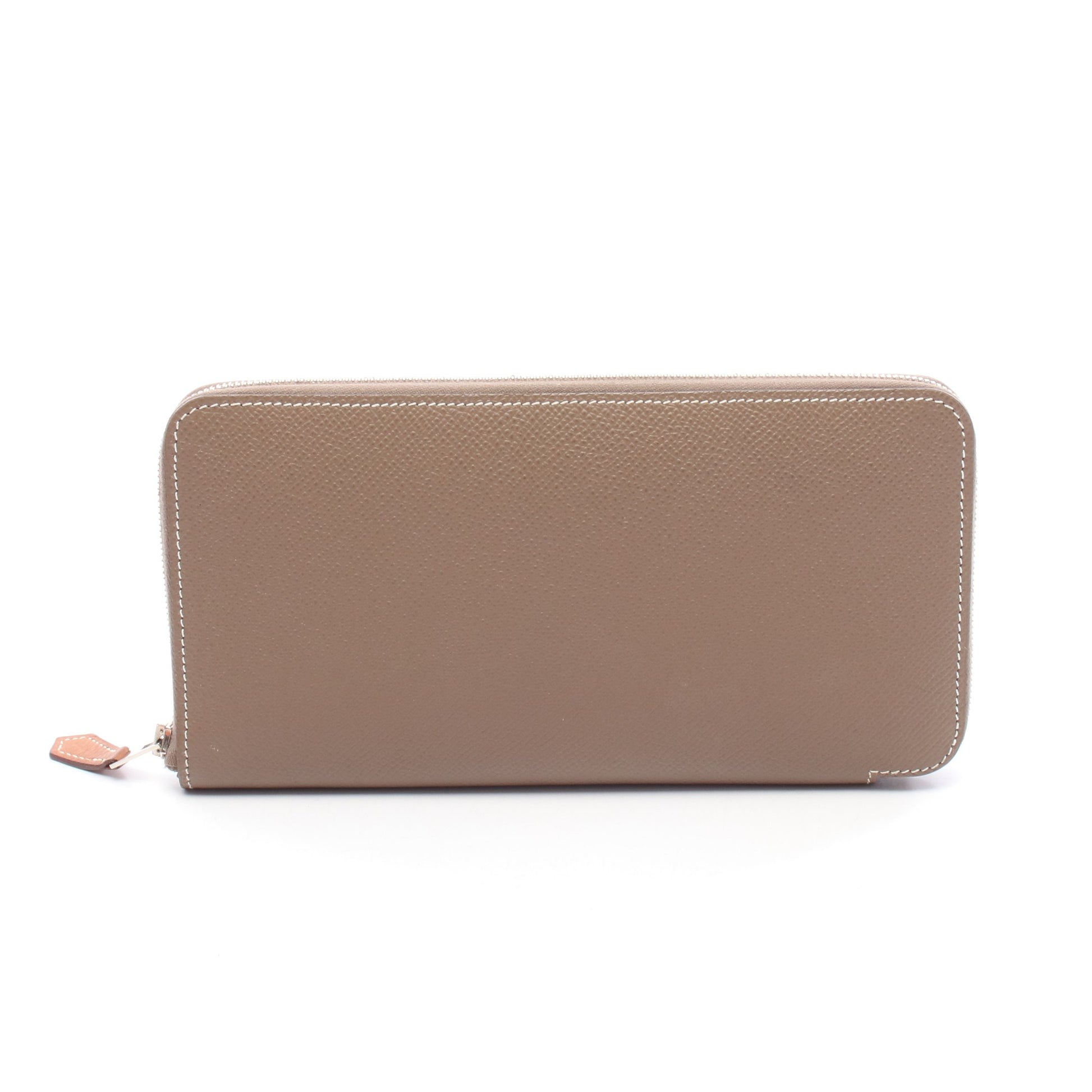 アザップロング シルクイン エトゥープ ラウンドファスナー長財布  