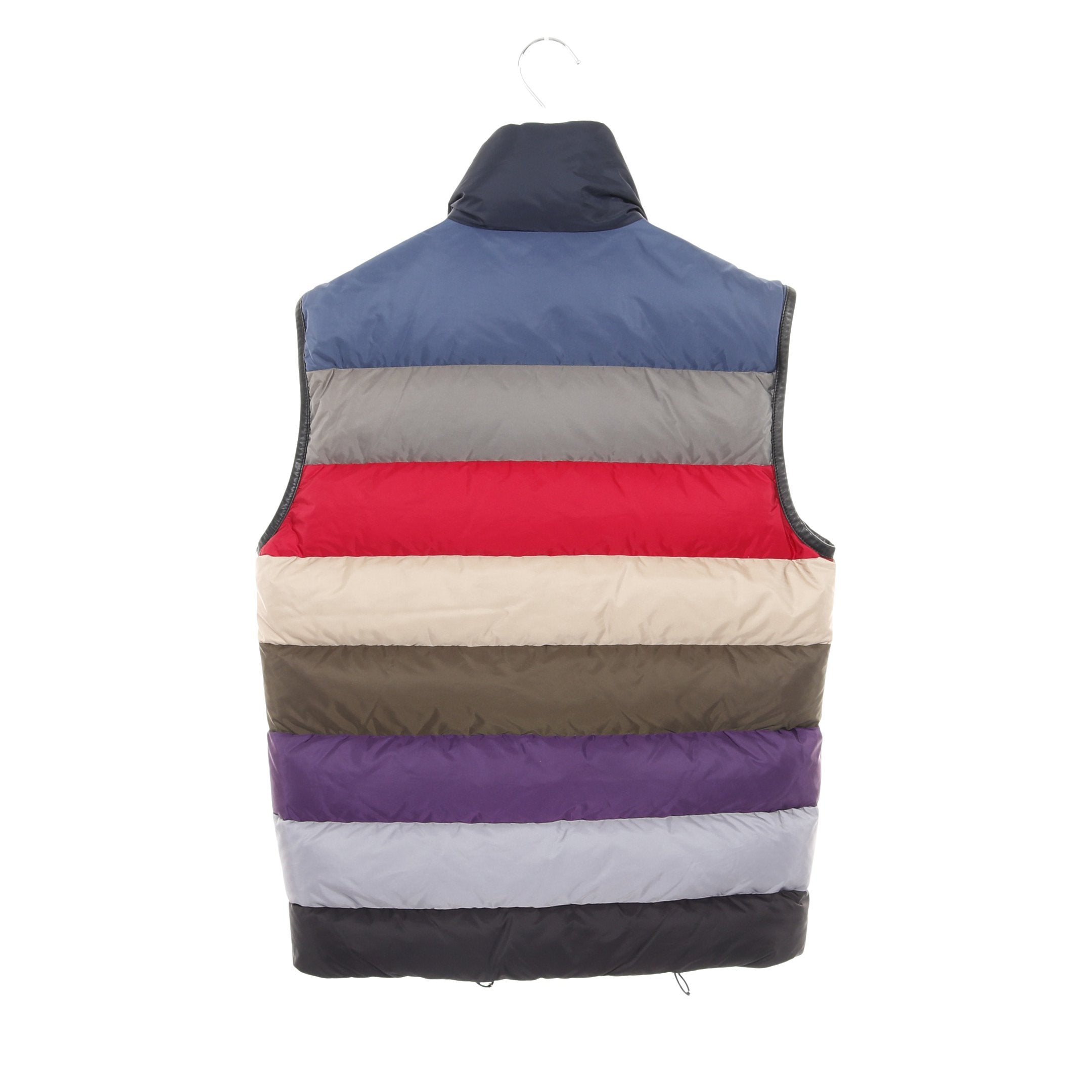ダウンベスト ナイロン ダークネイビー マルチカラー 三角プレート