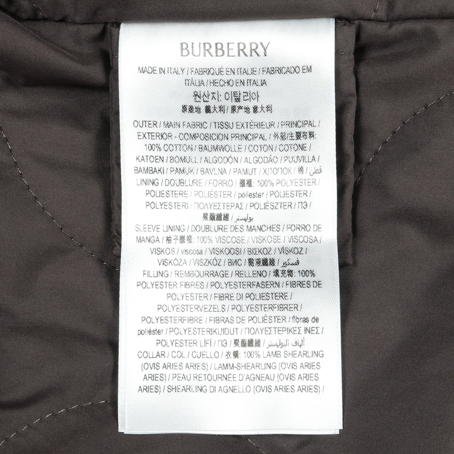 ボンバージャケット コットン カーキグリーン ムートン切替 バーバリー アウター BURBERRY