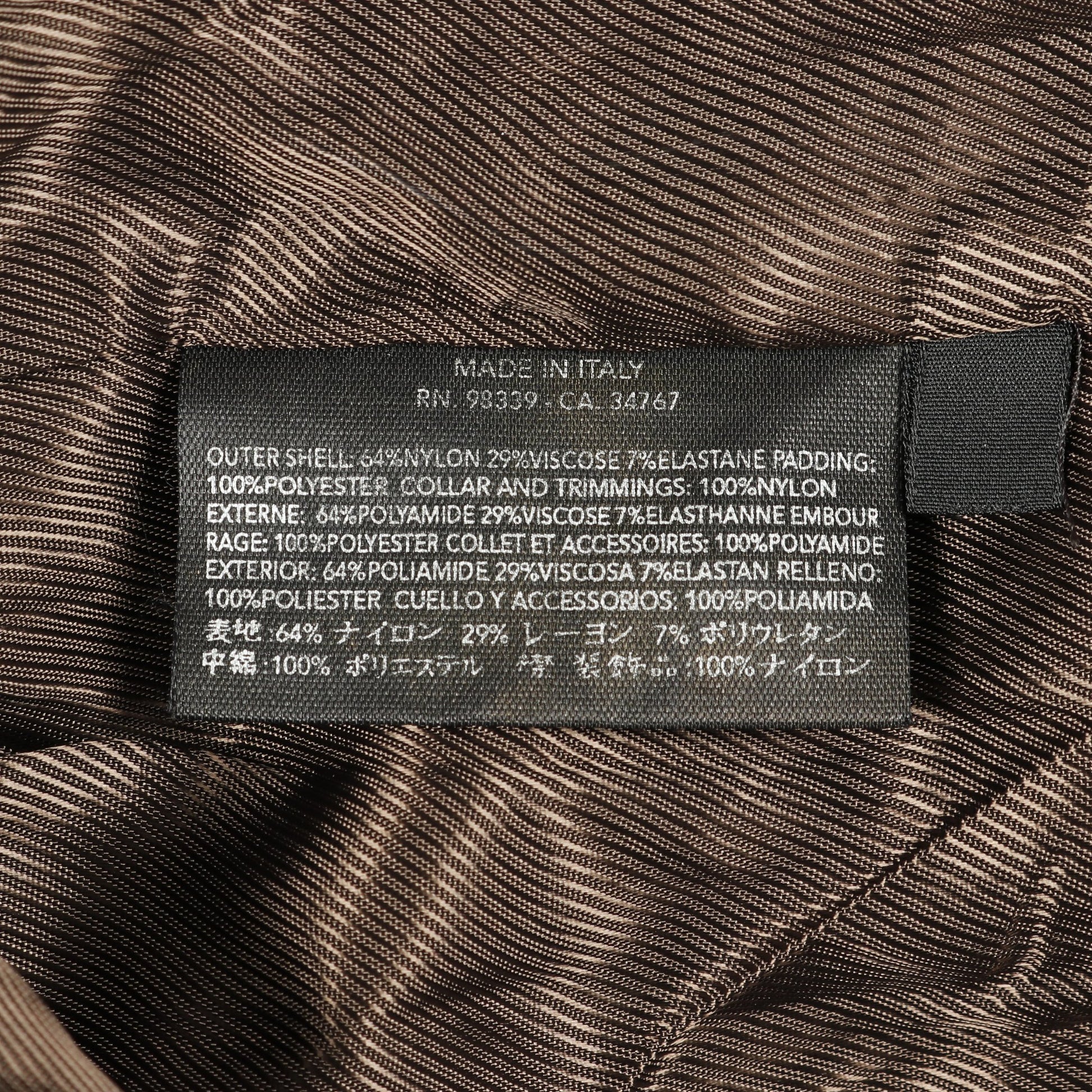 ブルゾン チェック ナイロン カーキグリーン ブラウン 中綿 プラダ アウター PRADA