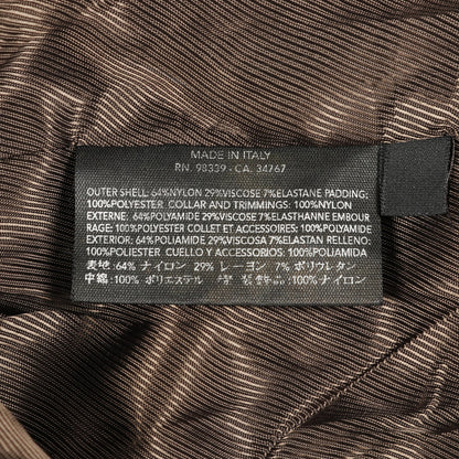 ブルゾン チェック ナイロン カーキグリーン ブラウン 中綿 プラダ アウター PRADA