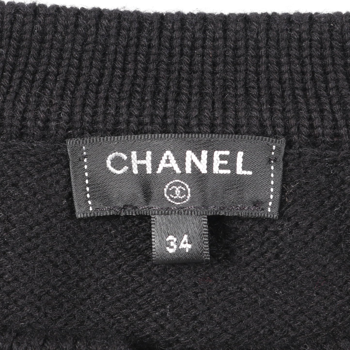 ココマーク クローバー クロップド ニット カーディガン カシミヤ コットン ブラック ホワイト シャネル トップス CHANEL