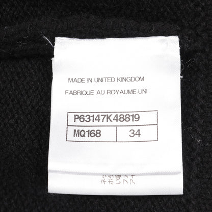 ココマーク クローバー クロップド ニット カーディガン カシミヤ コットン ブラック ホワイト シャネル トップス CHANEL