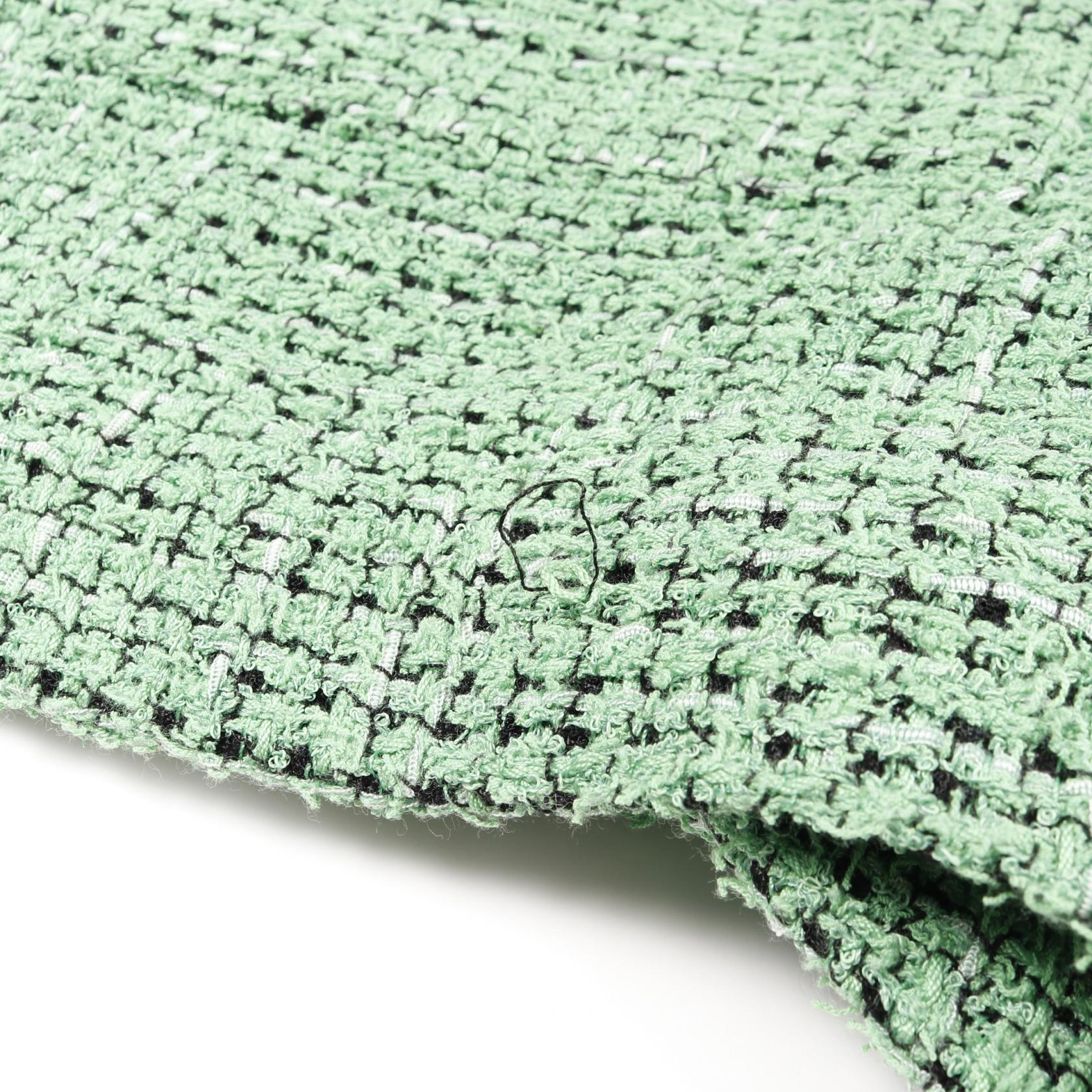 ココマークボタン ツイード ショート パンツ コットン ライトグリーン