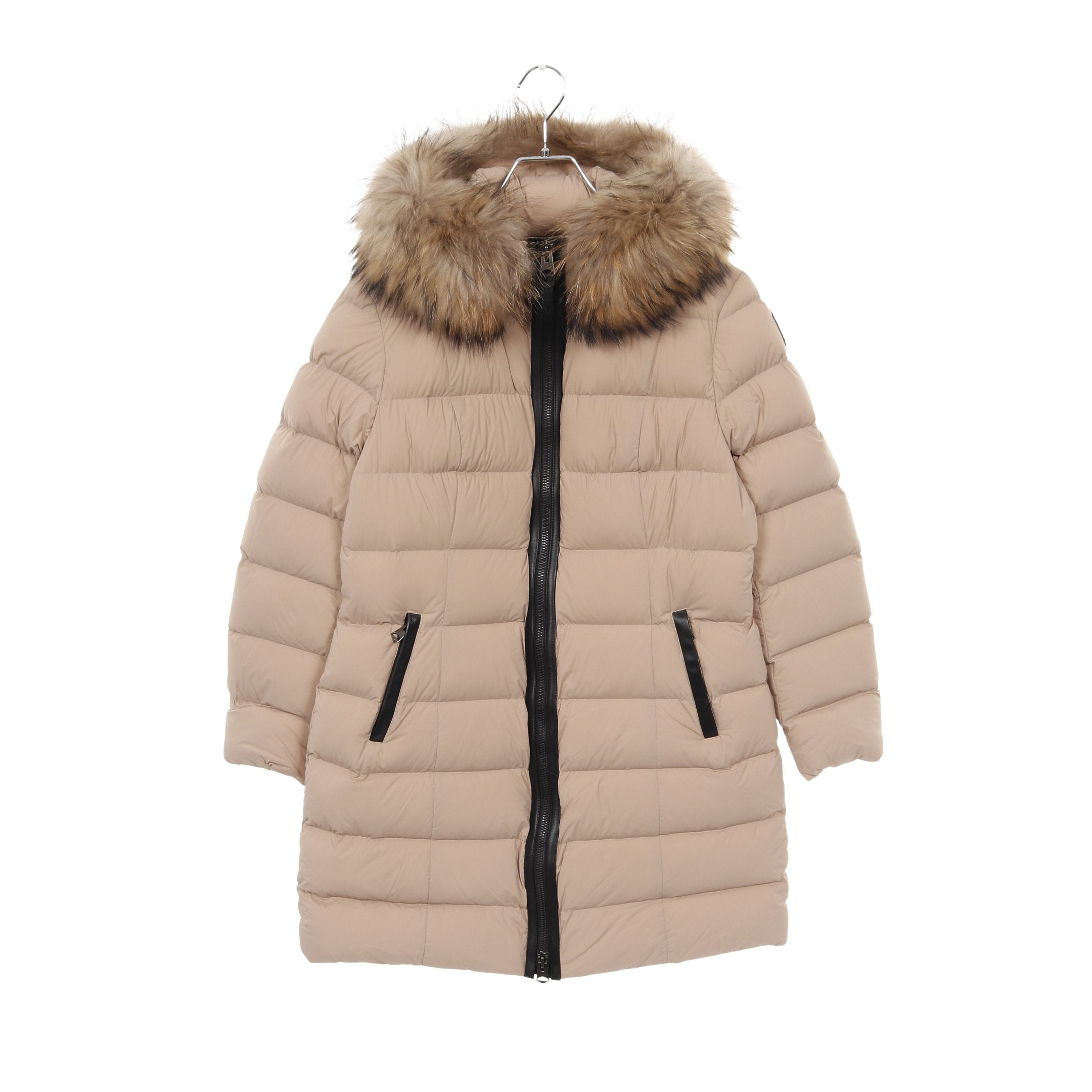 CALLA-F ダウンコート ナイロン ベージュ フード付き マッカージュ – RECLO