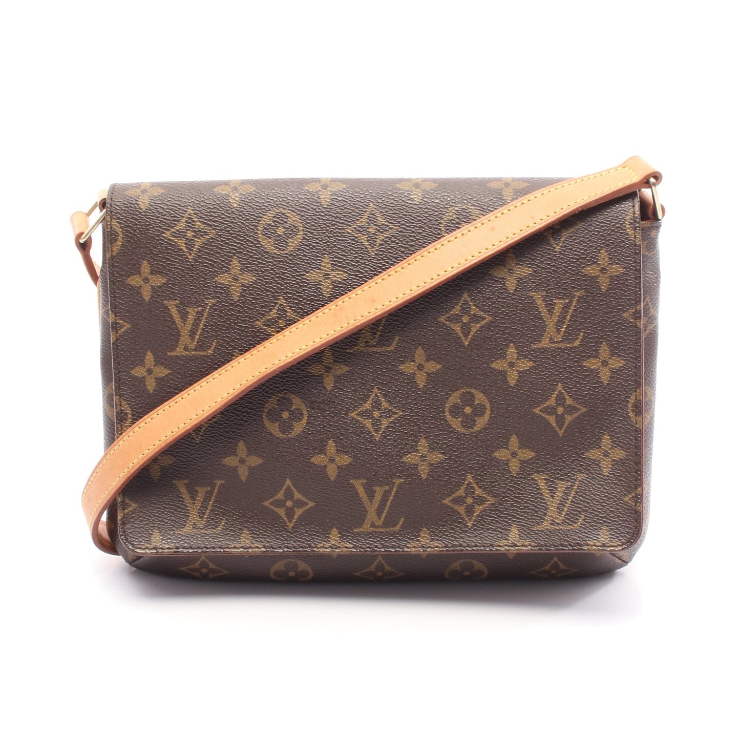 ミュゼットタンゴ ショートストラップ モノグラム ショルダーバッグ PVC レザー ブラウン ルイヴィトン バッグ LOUIS VUITTON
