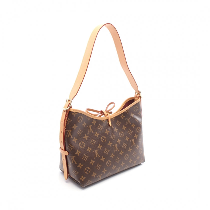 キャリーオール NM PM モノグラム ショルダーバッグ PVC レザー ブラウン ルイヴィトン バッグ LOUIS VUITTON