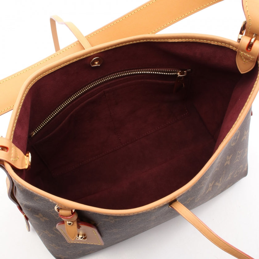 キャリーオール NM PM モノグラム ショルダーバッグ PVC レザー ブラウン ルイヴィトン バッグ LOUIS VUITTON