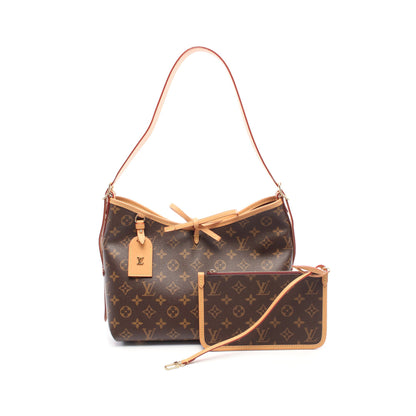 キャリーオール NM PM モノグラム ショルダーバッグ PVC レザー ブラウン ルイヴィトン バッグ LOUIS VUITTON