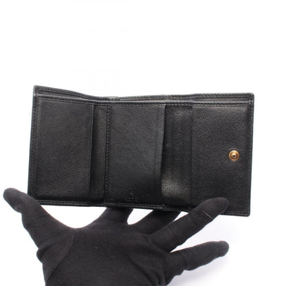 ダイアナ バンブー 三つ折り財布 レザー ブラック グッチ 財布・小物 GUCCI