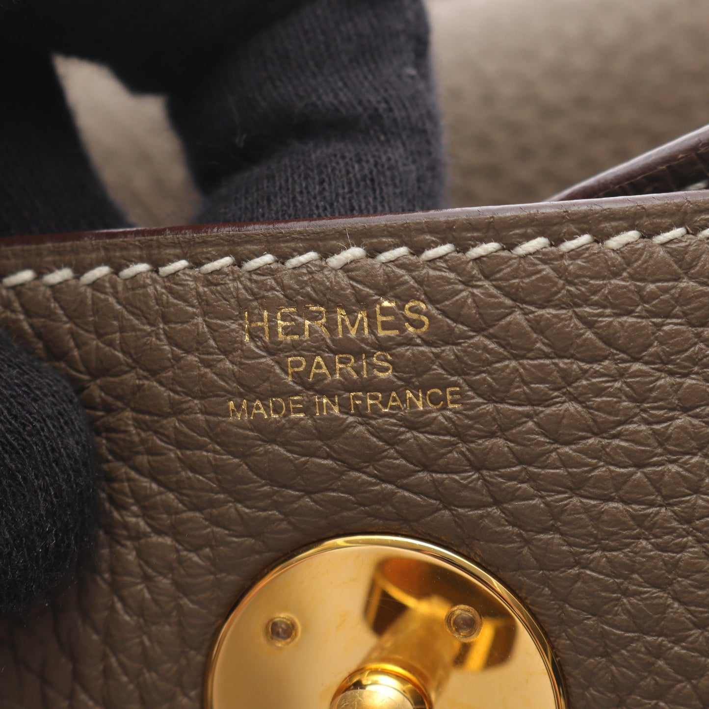 リンディ26 エトゥープ ショルダーバッグ トリヨンクレマンス グレーブラウン ゴールド金具 Y刻印 エルメス バッグ HERMES