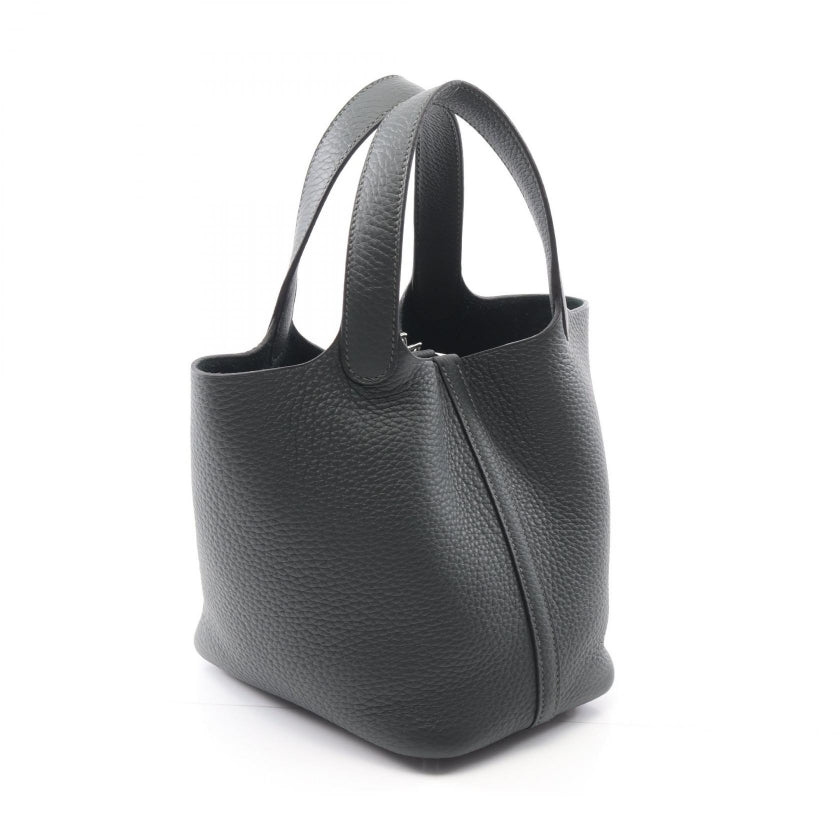ピコタンロックPM ヴェールフォンセ ハンドバッグ トリヨンクレマンス ダークグリーン シルバー金具 K刻印 エルメス バッグ HERMES