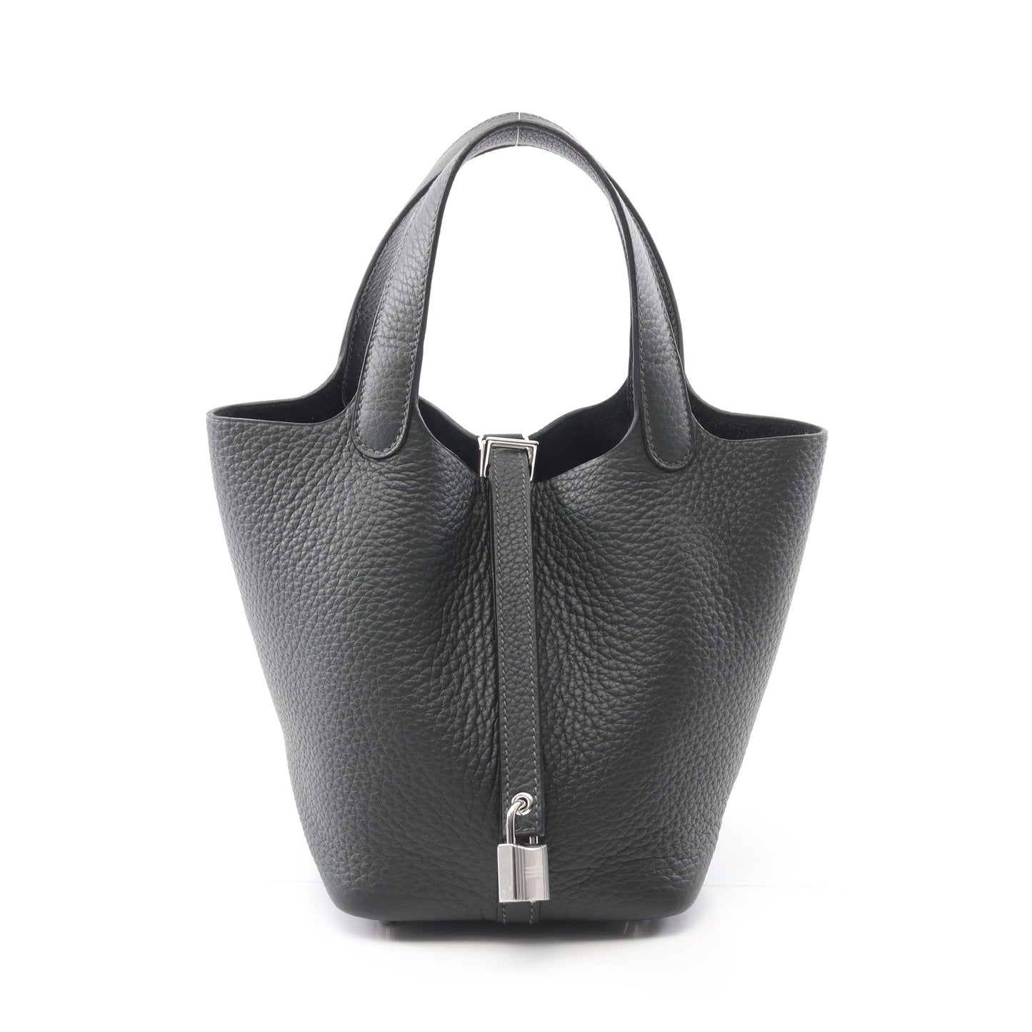 ピコタンロックPM ヴェールフォンセ ハンドバッグ トリヨンクレマンス ダークグリーン シルバー金具 K刻印 エルメス バッグ HERMES