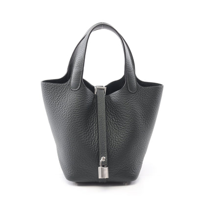 ピコタンロックPM ヴェールフォンセ ハンドバッグ トリヨンクレマンス ダークグリーン シルバー金具 K刻印 エルメス バッグ HERMES