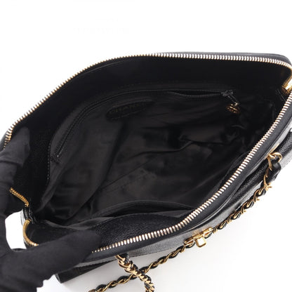 ココマーク チェーンショルダーバッグ キャビアスキン ブラック ゴールド金具 シャネル バッグ CHANEL
