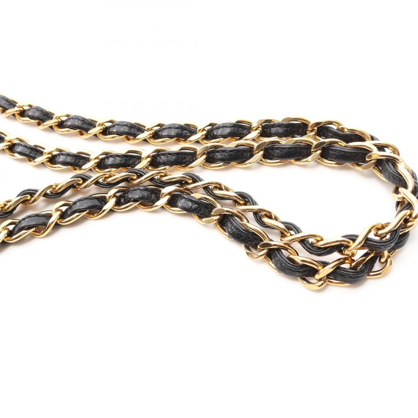 ココマーク チェーンショルダーバッグ キャビアスキン ブラック ゴールド金具 シャネル バッグ CHANEL