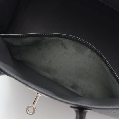 バーキン35 グラファイト ハンドバッグ クシュベル ダークグレー シルバー金具 □H刻印 エルメス バッグ HERMES