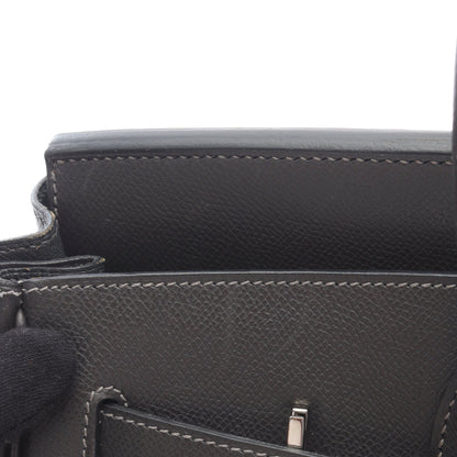 バーキン35 グラファイト ハンドバッグ クシュベル ダークグレー シルバー金具 □H刻印 エルメス バッグ HERMES