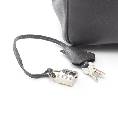バーキン35 グラファイト ハンドバッグ クシュベル ダークグレー シルバー金具 □H刻印 エルメス バッグ HERMES