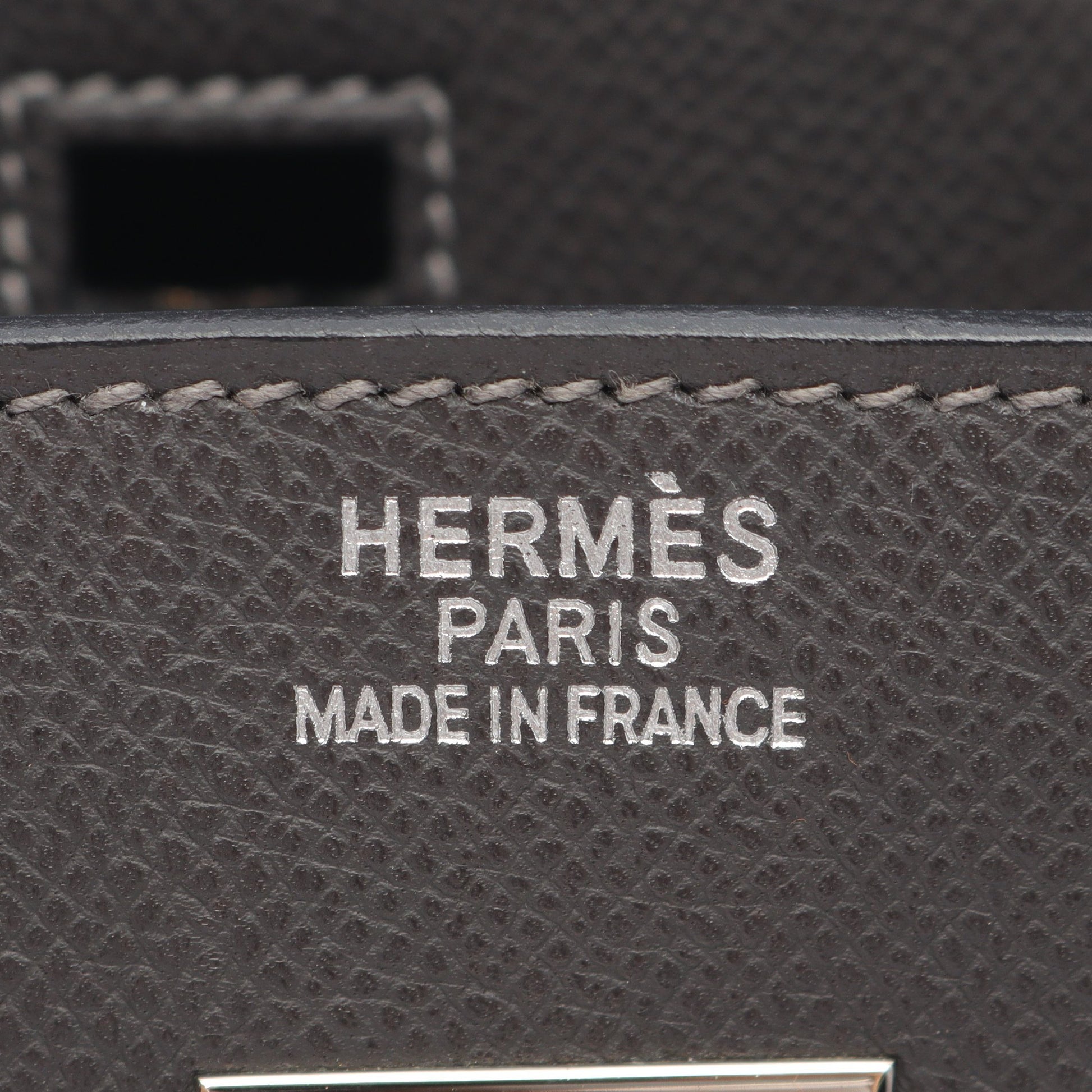 バーキン35 グラファイト ハンドバッグ クシュベル ダークグレー シルバー金具 □H刻印 エルメス バッグ HERMES