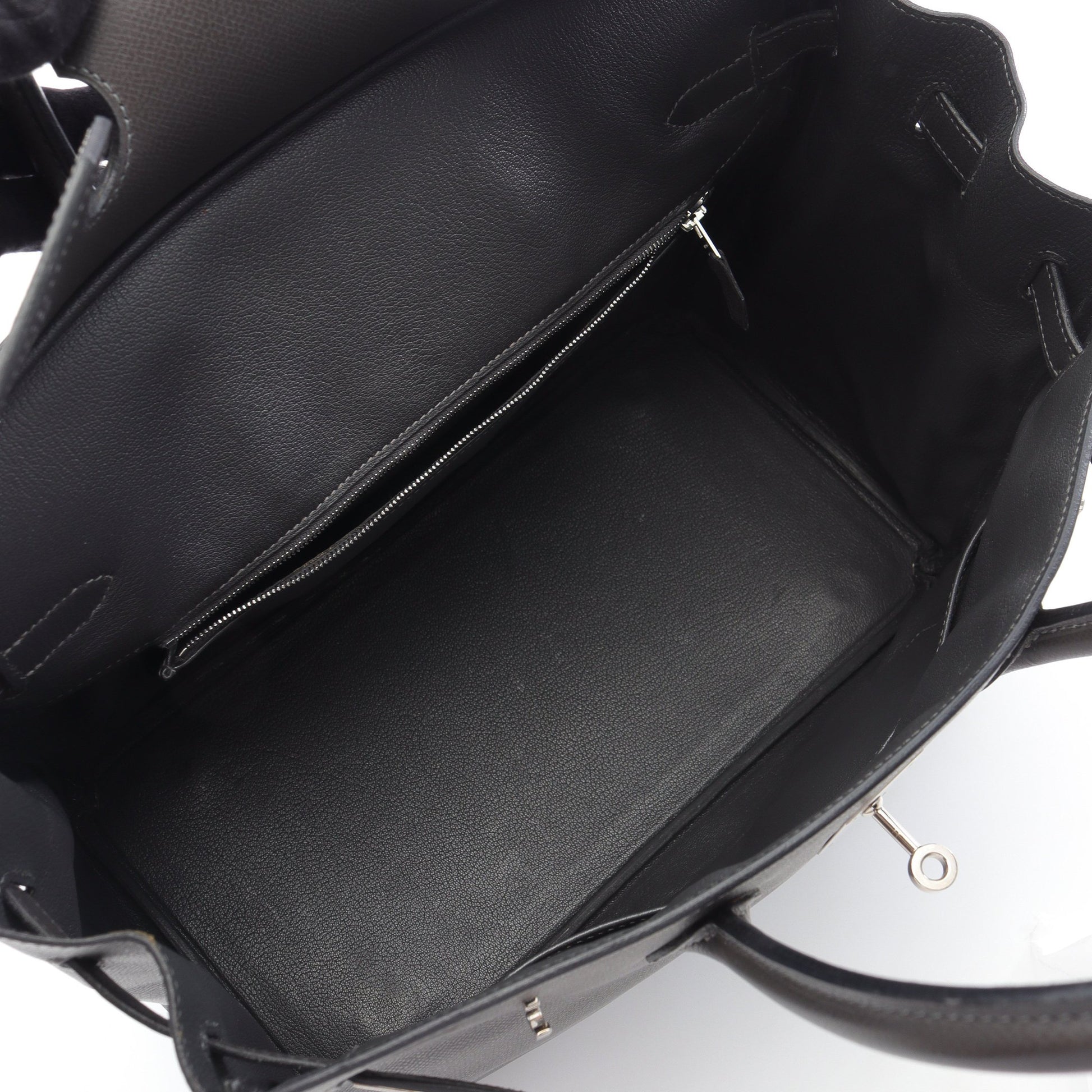 バーキン35 グラファイト ハンドバッグ クシュベル ダークグレー シルバー金具 □H刻印 エルメス バッグ HERMES