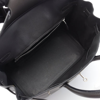 バーキン35 グラファイト ハンドバッグ クシュベル ダークグレー シルバー金具 □H刻印 エルメス バッグ HERMES