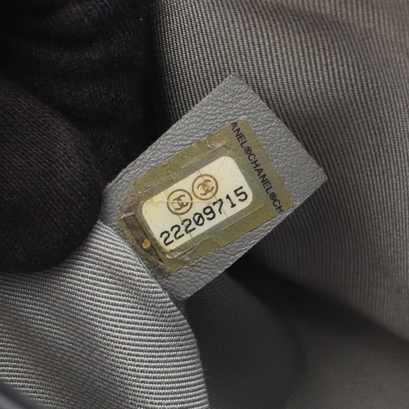 ボーイシャネル シェブロン Vステッチ チェーンショルダーバッグ レザー ブラック シルバー金具 シャネル バッグ CHANEL