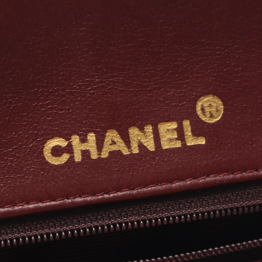 マトラッセ サークルココ チェーンショルダーバッグ ラムスキン ブラック ゴールド金具 ヴィンテージ シャネル バッグ CHANEL