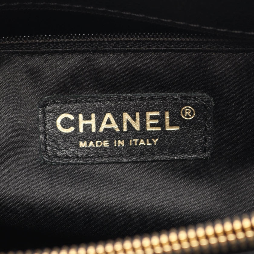 マトラッセ グランドショッピング GST チェーンショルダーバッグ チェーントートバッグ キャビアスキン ブラック ゴールド金具 シャネル バッグ CHANEL