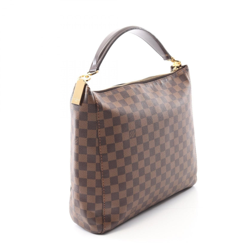 ポートペローPM ダミエエベヌ ワンショルダーバッグ PVC レザー ブラウン ルイヴィトン バッグ LOUIS VUITTON