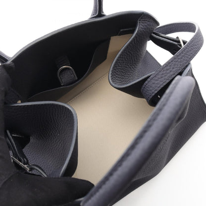 SOFT MARGAUX 10 マルゴー ハンドバッグ レザー ダークネイビー 2WAY ザロウ バッグ THE ROW