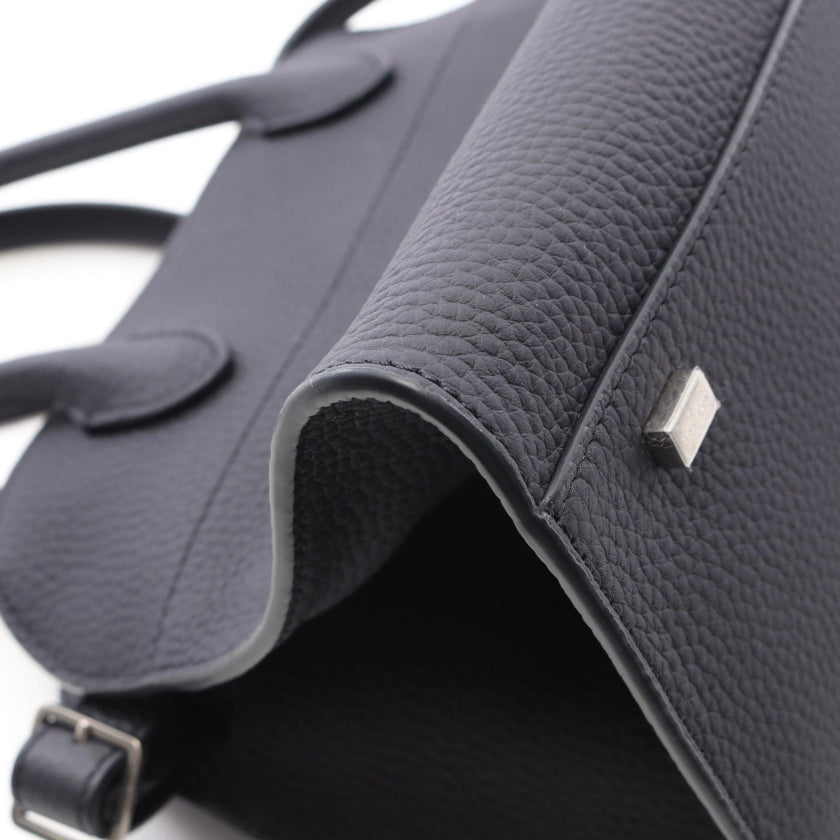 SOFT MARGAUX 10 マルゴー ハンドバッグ レザー ダークネイビー 2WAY ザロウ バッグ THE ROW