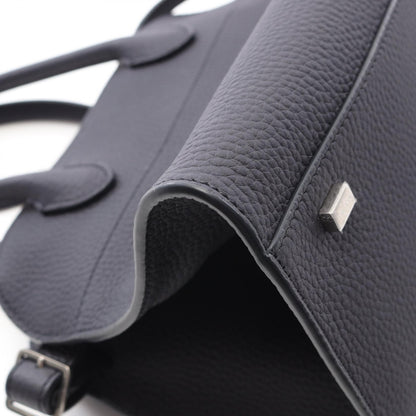 SOFT MARGAUX 10 マルゴー ハンドバッグ レザー ダークネイビー 2WAY ザロウ バッグ THE ROW