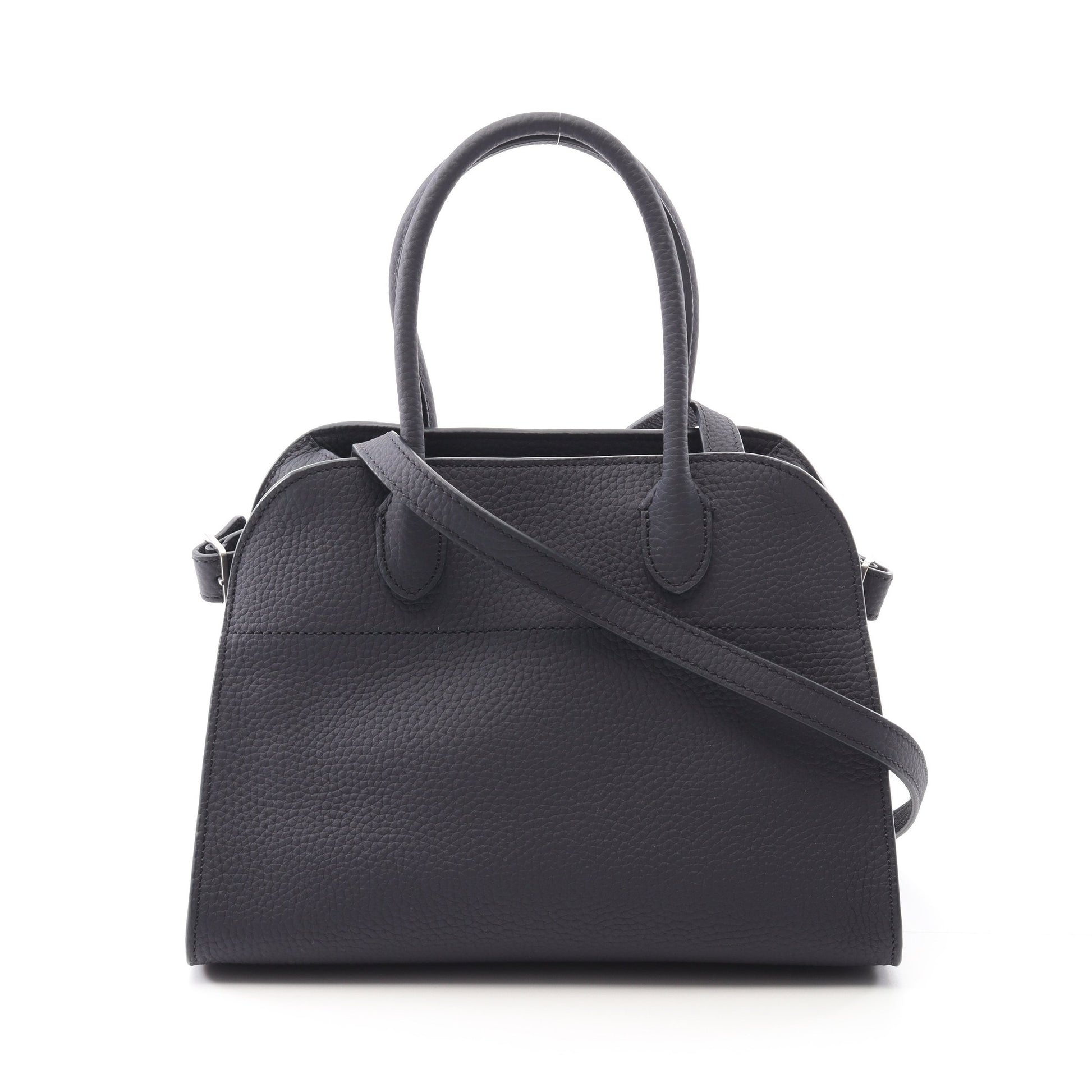 SOFT MARGAUX 10 マルゴー ハンドバッグ レザー ダークネイビー 2WAY ザロウ バッグ THE ROW