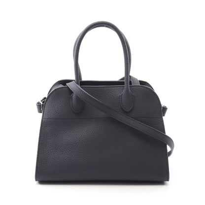 SOFT MARGAUX 10 マルゴー ハンドバッグ レザー ダークネイビー 2WAY ザロウ バッグ THE ROW