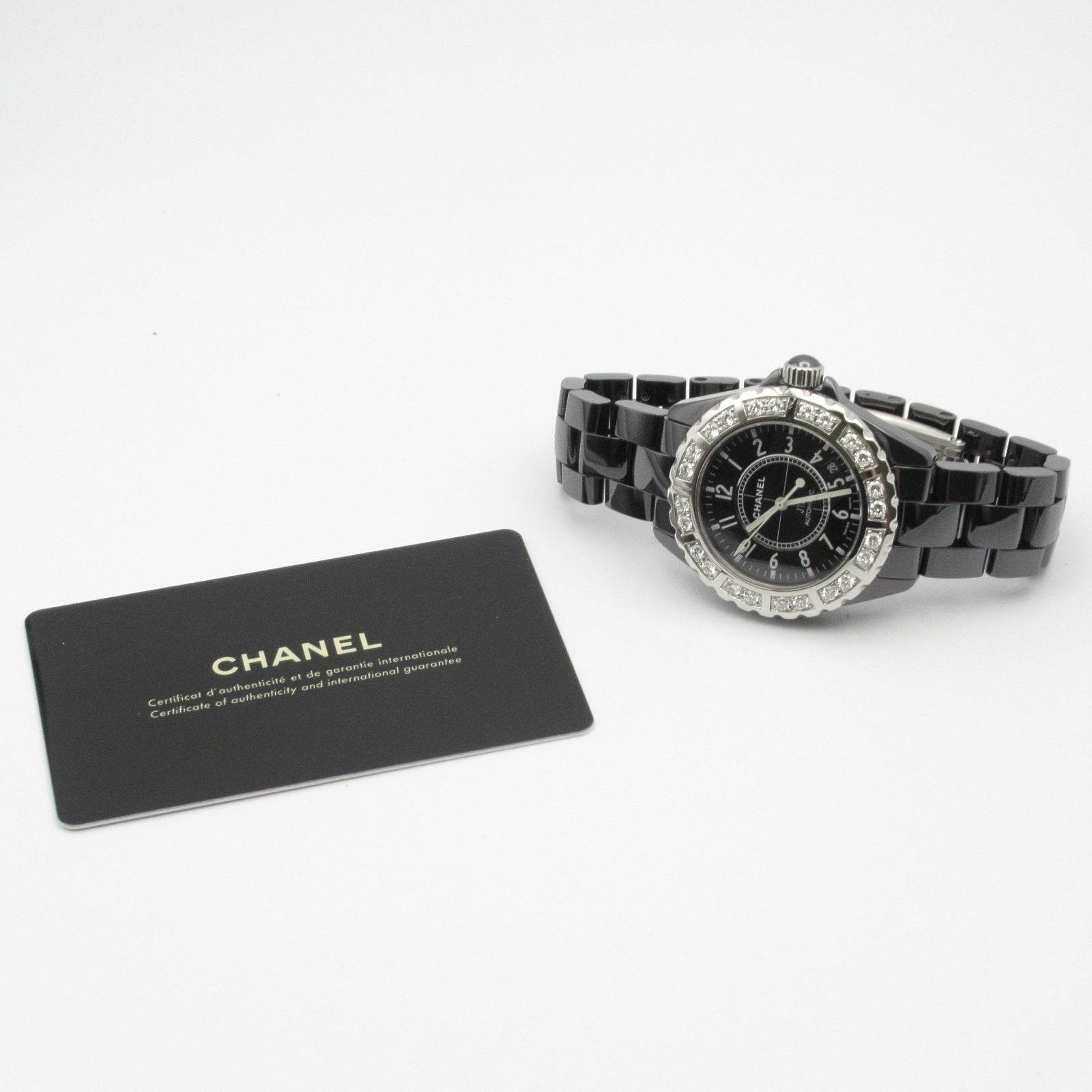 J12 ダイヤベゼル メンズ 腕時計 自動巻き セラミック ダイヤモンド