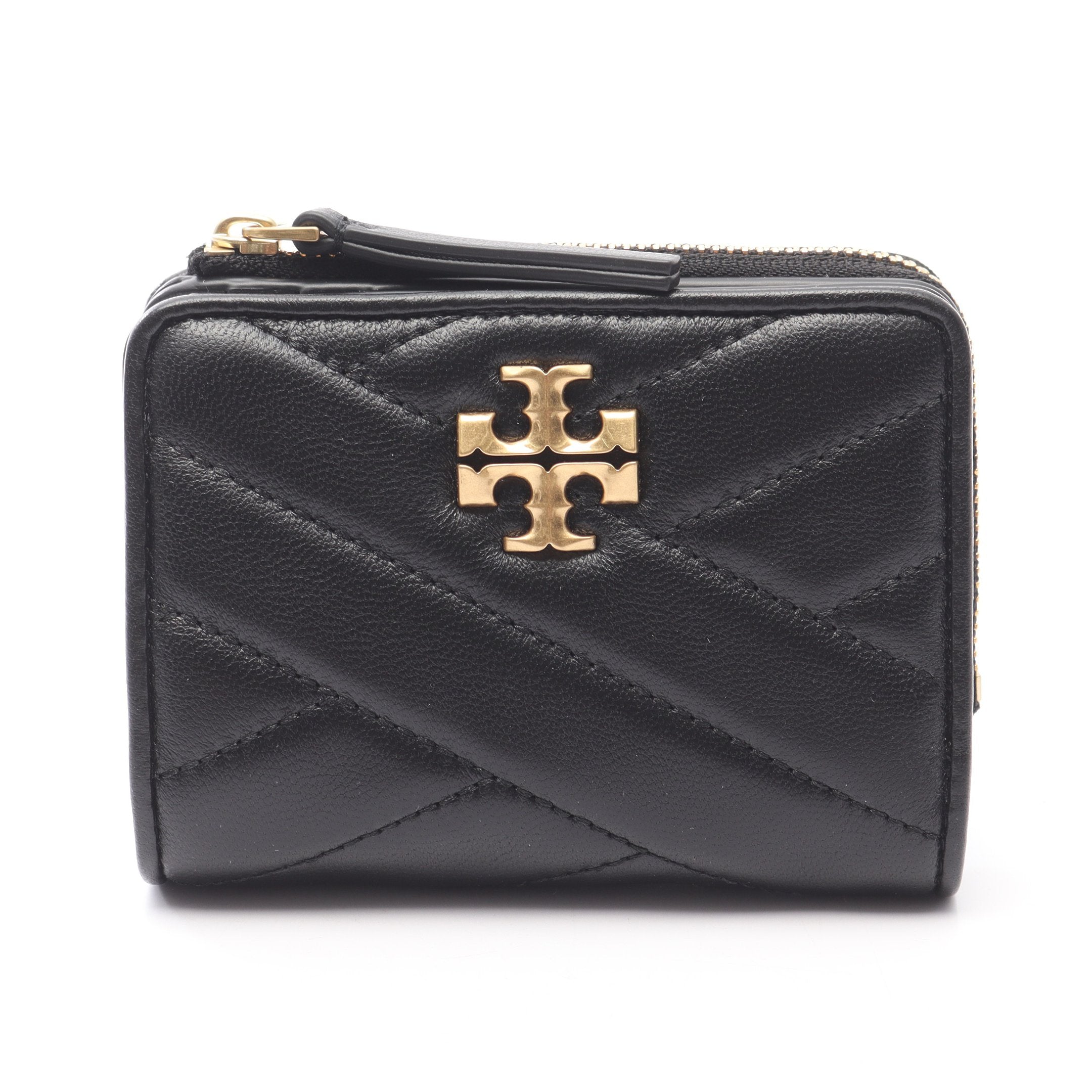 【極美品】 トリーバーチ 二つ折り財布 Tロゴ ブリッテン ブラック レザー トリーバーチ TORY BURCH TORY BURCH トリーバーチ 2つ折り財布 146708