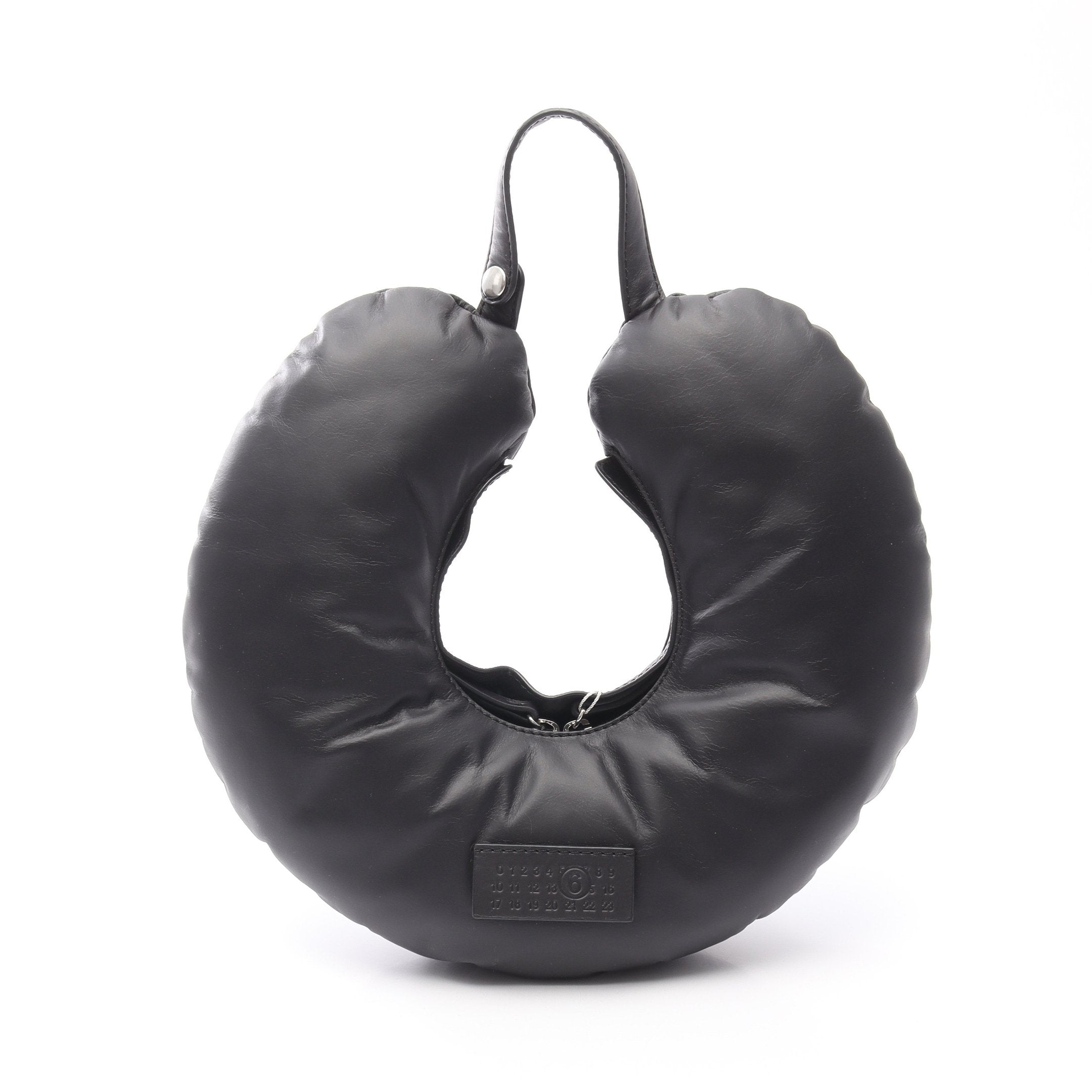 トラベル ピロー バッグ ハンドバッグ レザー ブラック エムエム