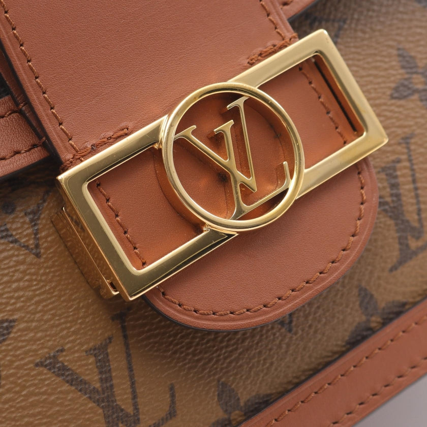 ドーフィーヌMM モノグラムリバース チェーンショルダーバッグ PVC レザー ブラウン 2WAY ルイヴィトン バッグ LOUIS VUITTON