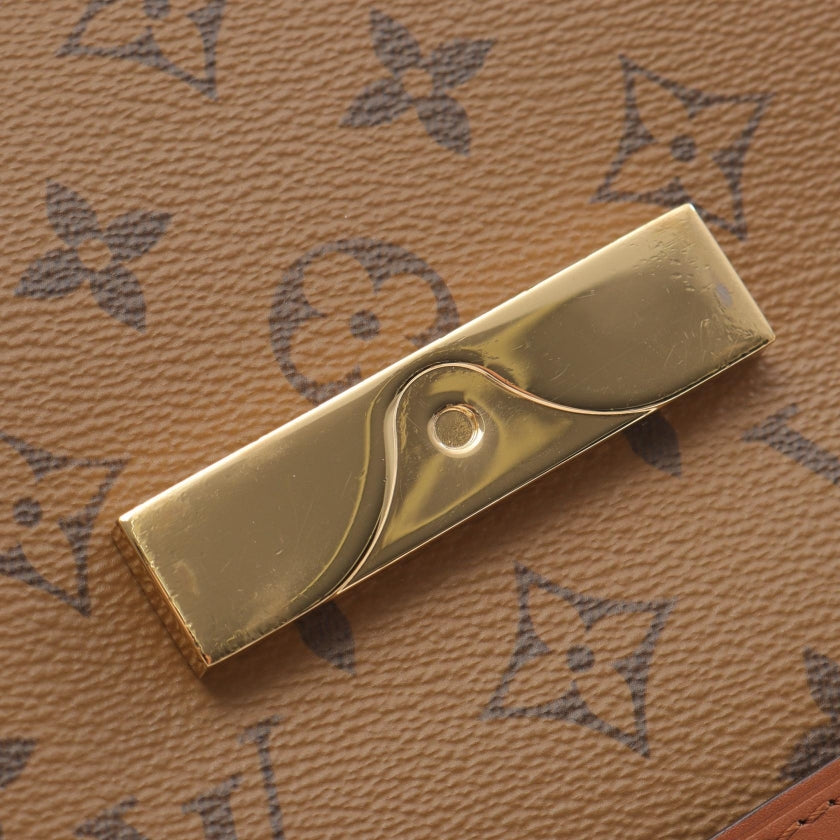 ドーフィーヌMM モノグラムリバース チェーンショルダーバッグ PVC レザー ブラウン 2WAY ルイヴィトン バッグ LOUIS VUITTON
