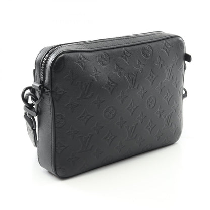 トリオ メッセンジャー モノグラムシャドウ ショルダーバッグ レザー ブラック ルイヴィトン バッグ LOUIS VUITTON