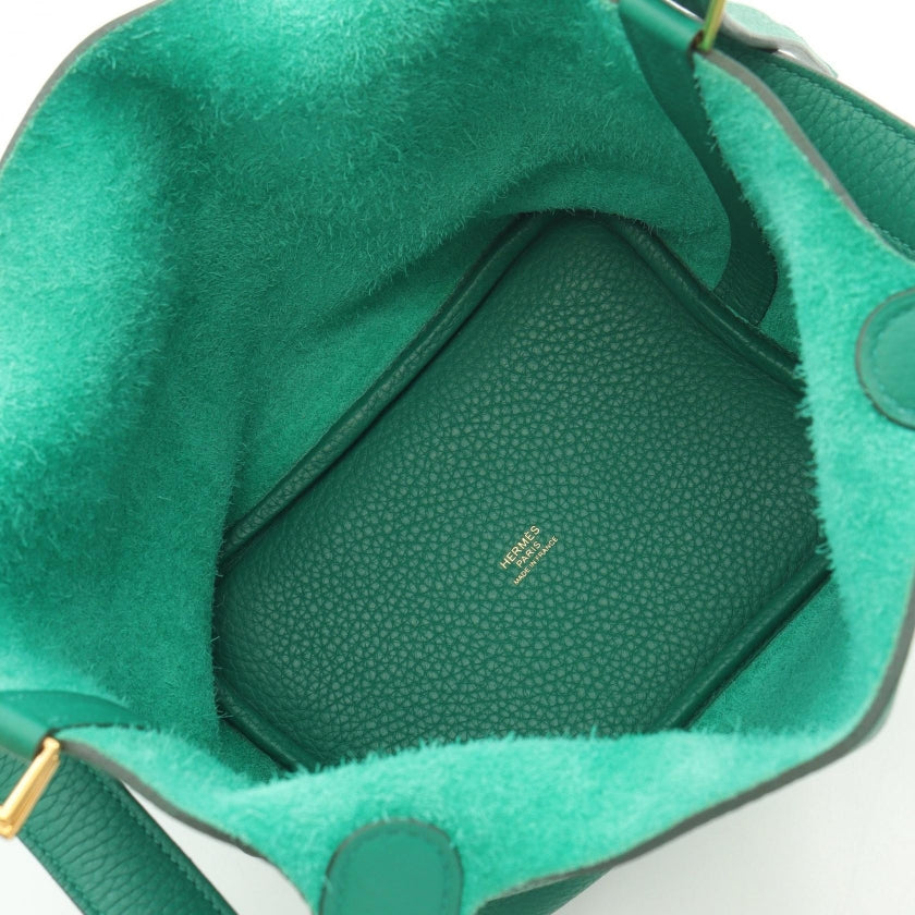 ピコタンロックPM ミント ハンドバッグ トリヨンクレマンス グリーン ゴールド金具 C刻印 エルメス バッグ HERMES