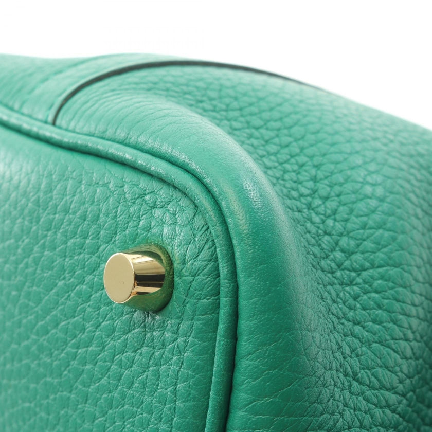 ピコタンロックPM ミント ハンドバッグ トリヨンクレマンス グリーン ゴールド金具 C刻印 エルメス バッグ HERMES