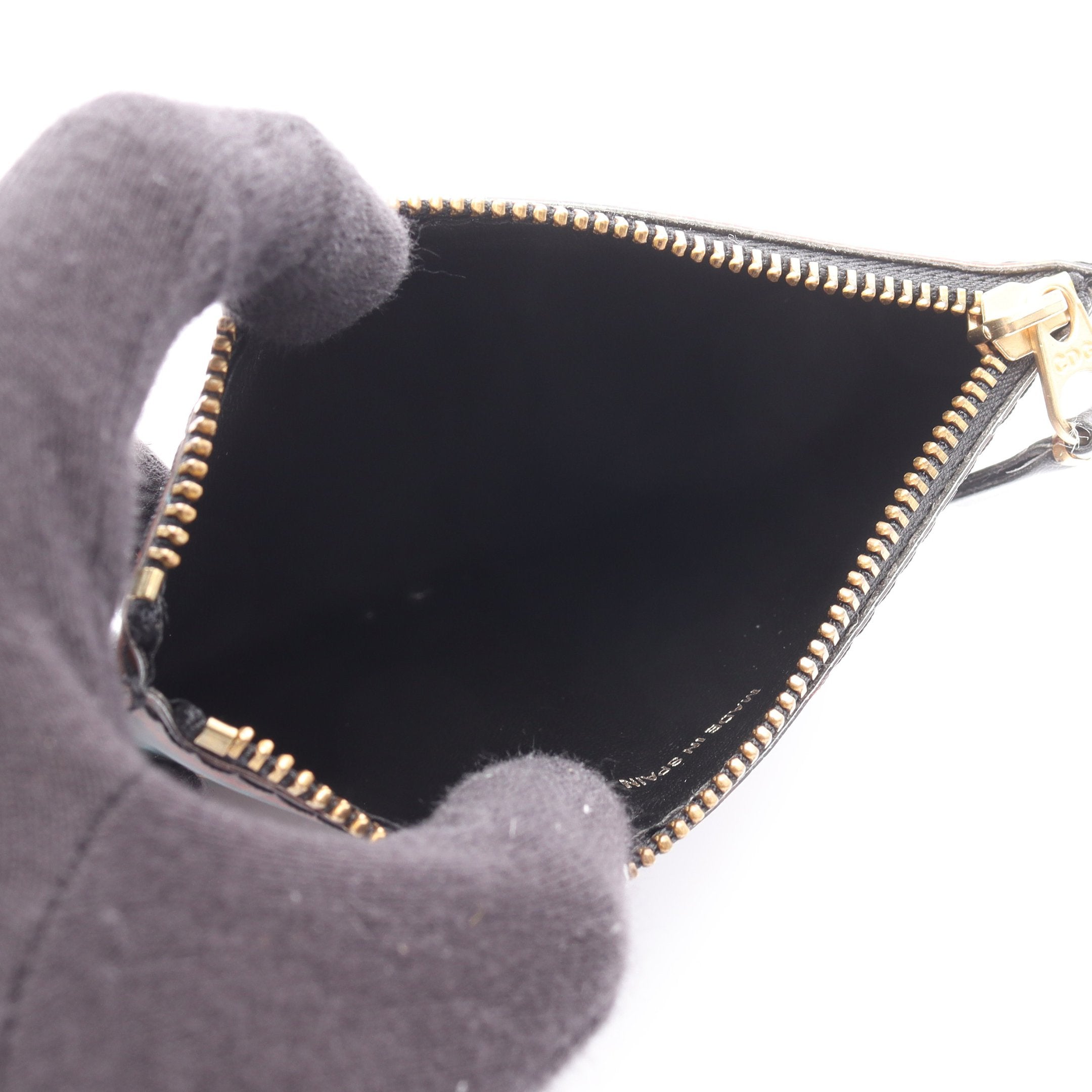 コインケース チェック柄 ファブリック フェイクレザー マルチカラー