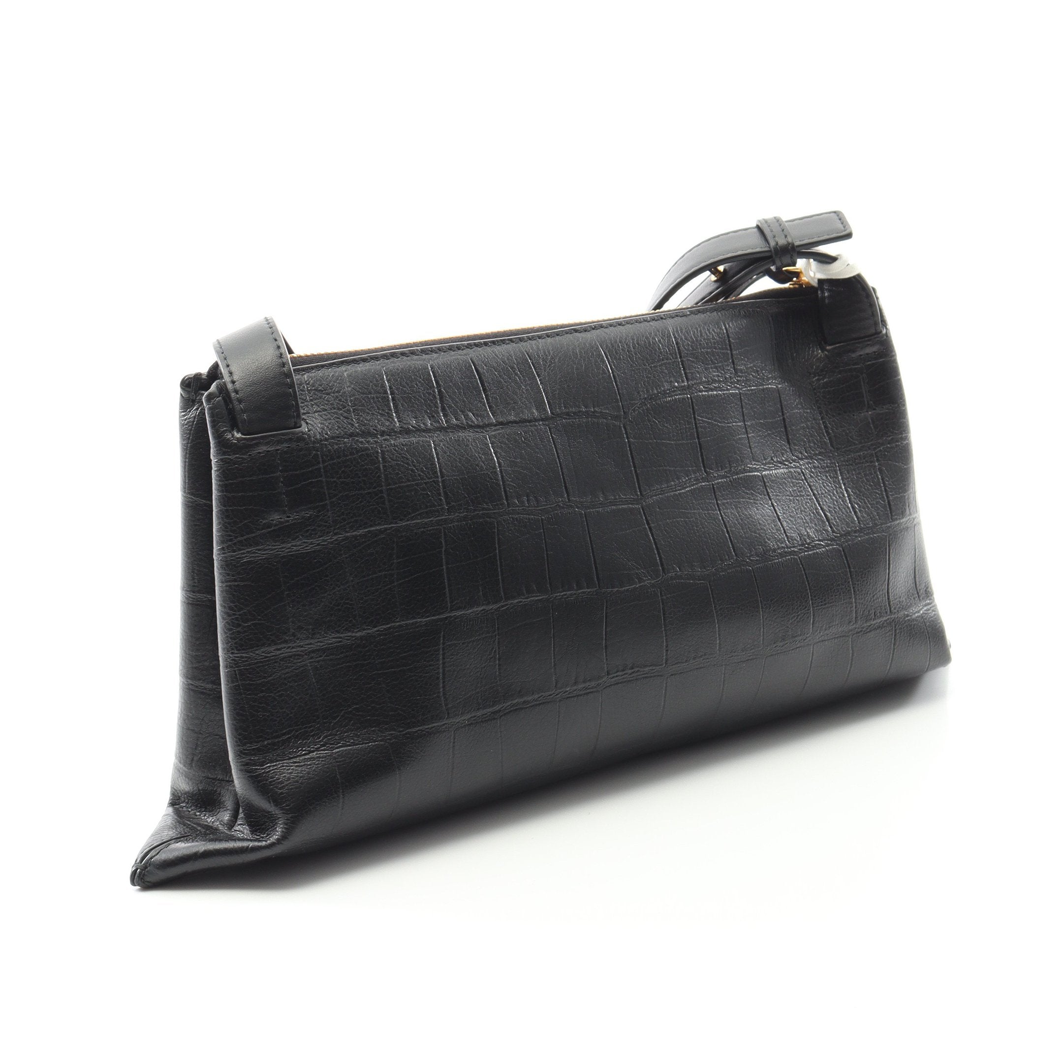 EMPIRE エンパイア スモール ショルダーバッグ レザー ブラック クロコ