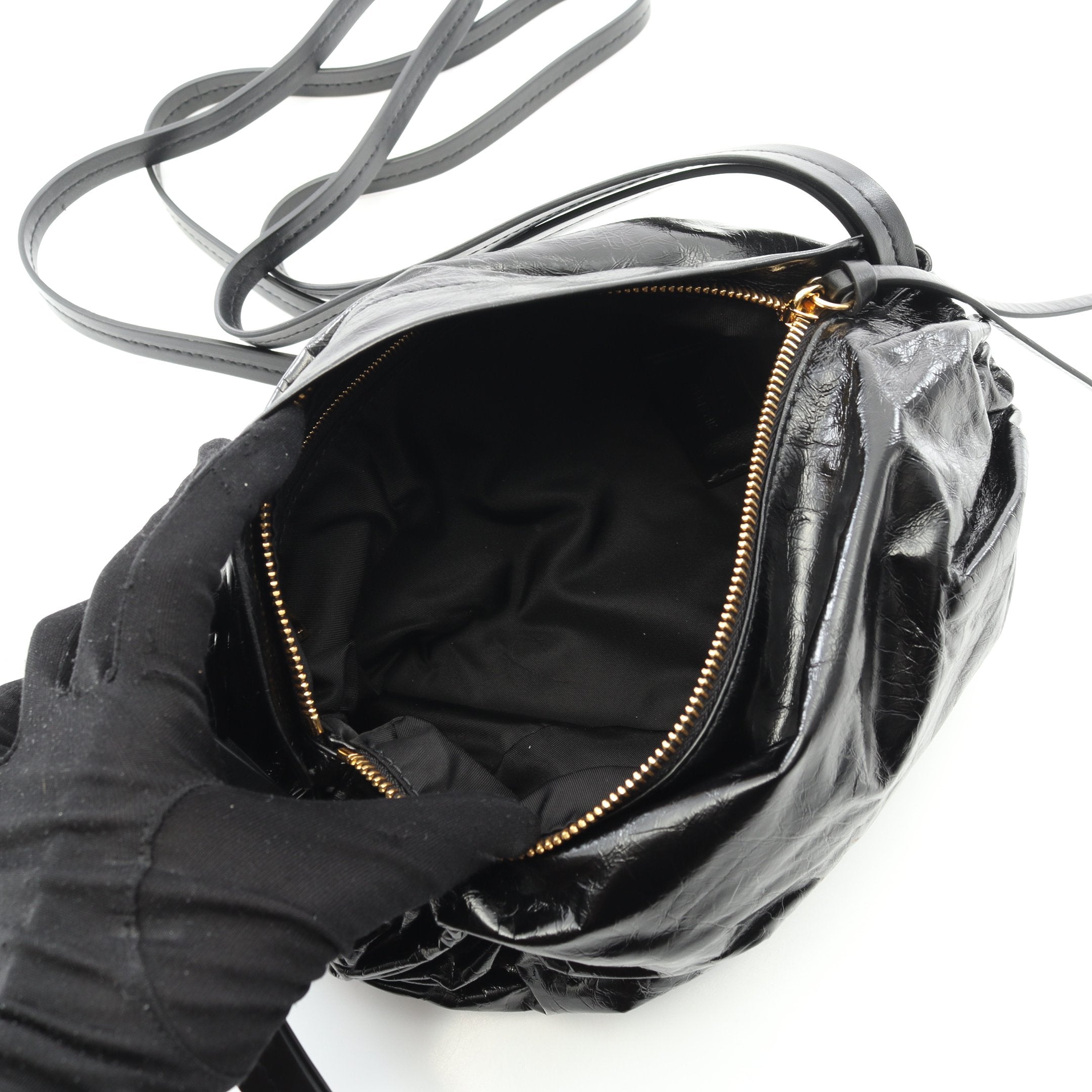 CUSHION クッション ショルダーバッグ レザー ブラック ジル