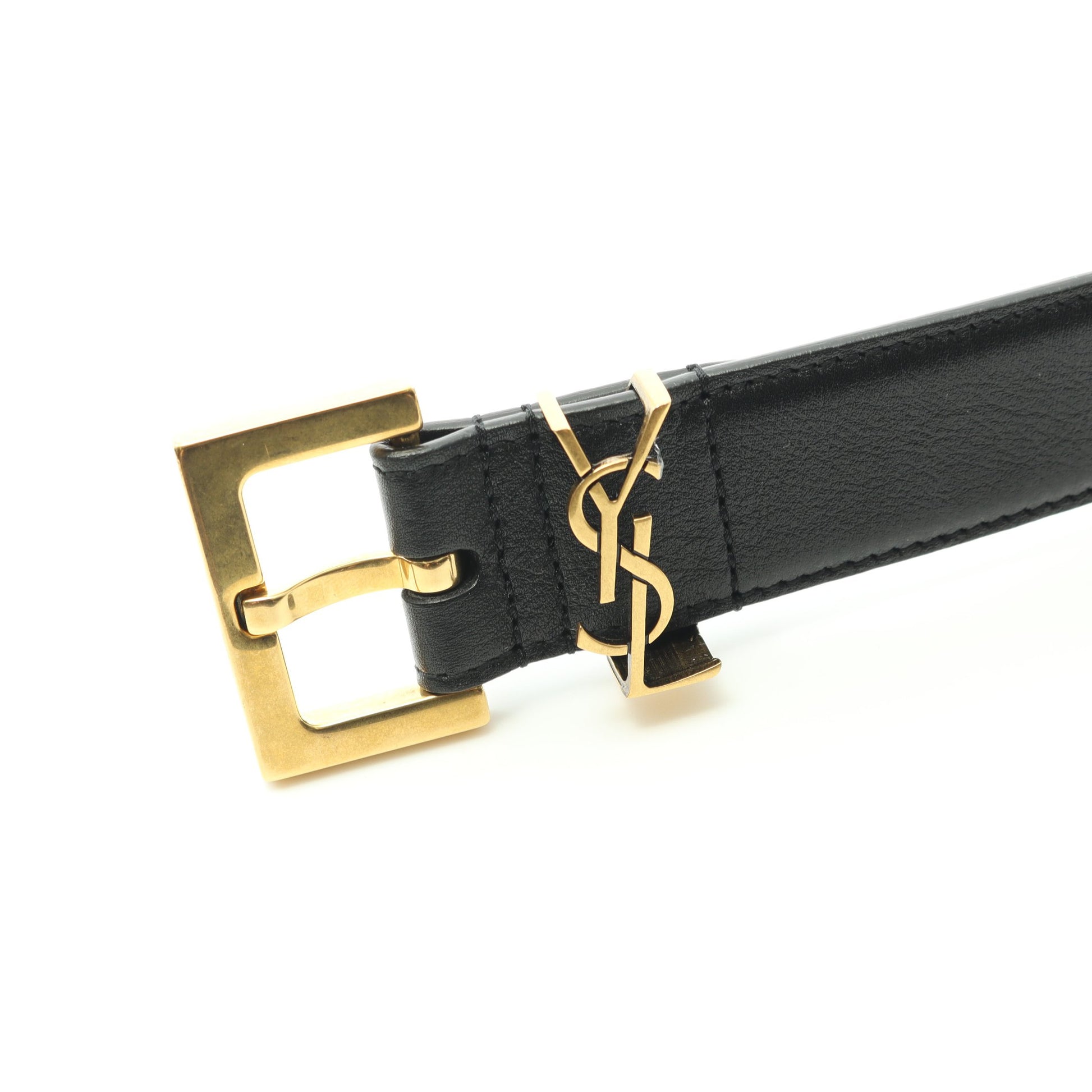 カサンドラ ベルト レザー ブラック ゴールド金具 サンローランパリ  