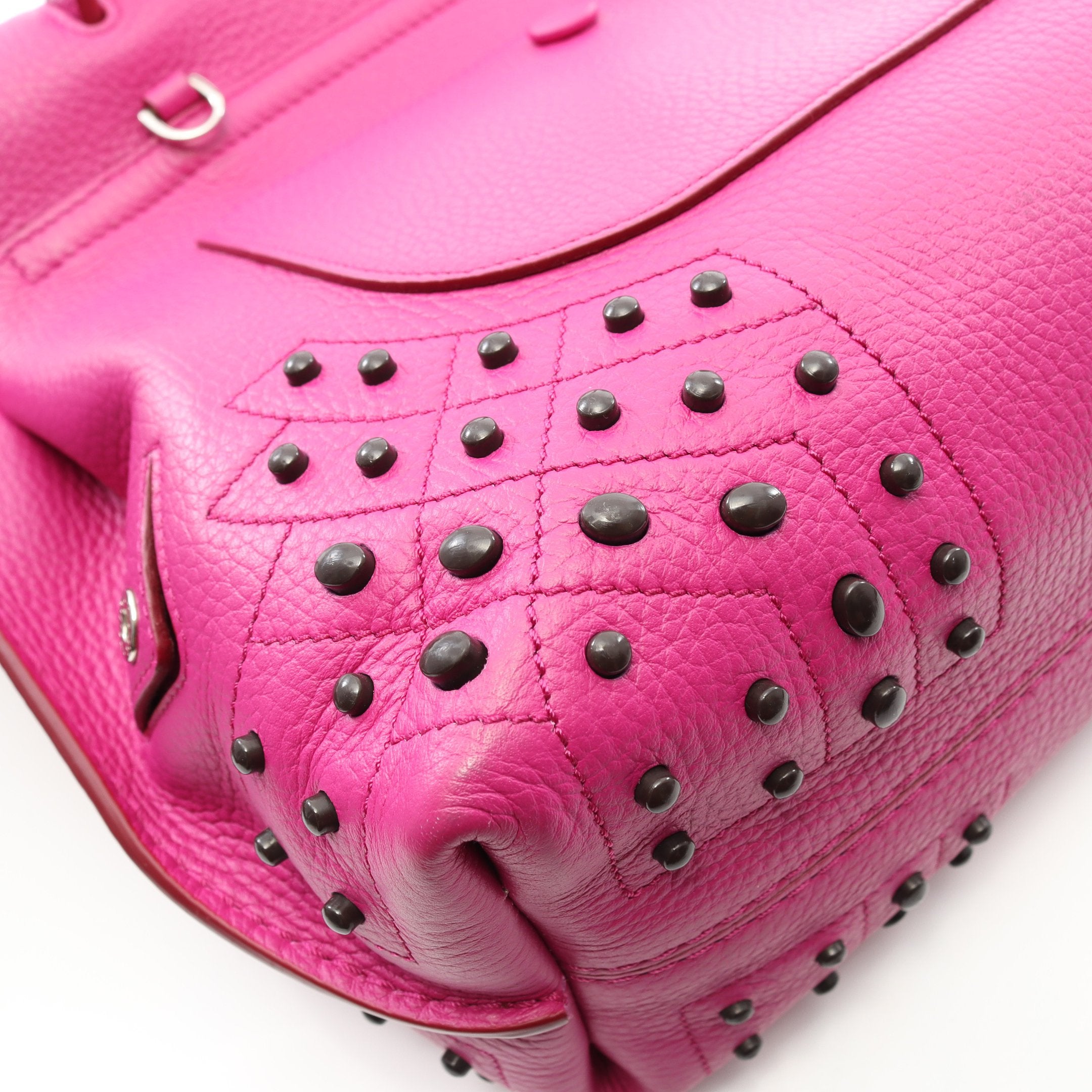 WAVE BAG ウェーブバッグ ハンドバッグ レザー ピンクパープル 2WAY